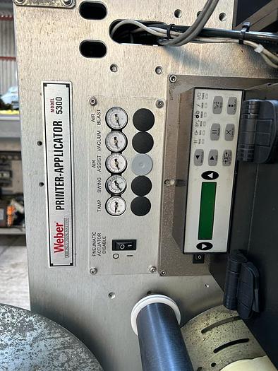 Used Bluhm Weber Group Legi-Air 5300-TB label printing and application system