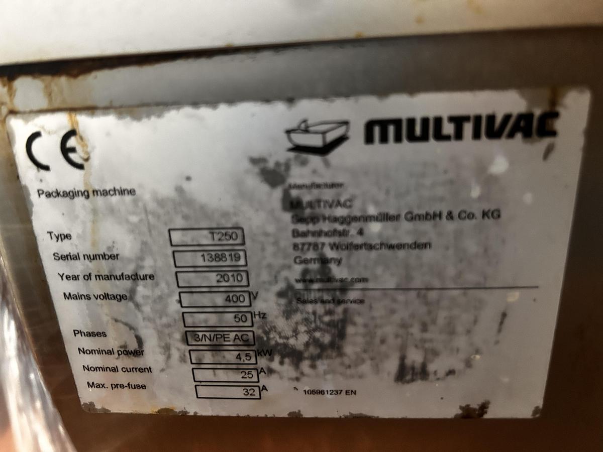 Used MULTIVAC T250 TRAYSEALER