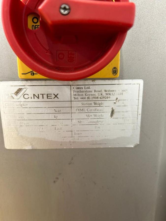 Used CINTEX METAL DETECTOR CHECKWEIGHER