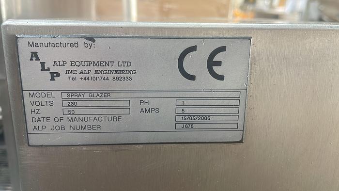 Used 2006 ALP Equipment Ltd SPRAY GLAZER