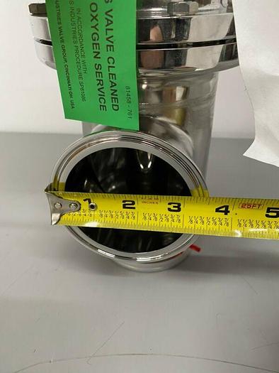 Used Steriflow 978SP 3" Sanitary Control Valve w/ Siemens PS2 HART Positioner