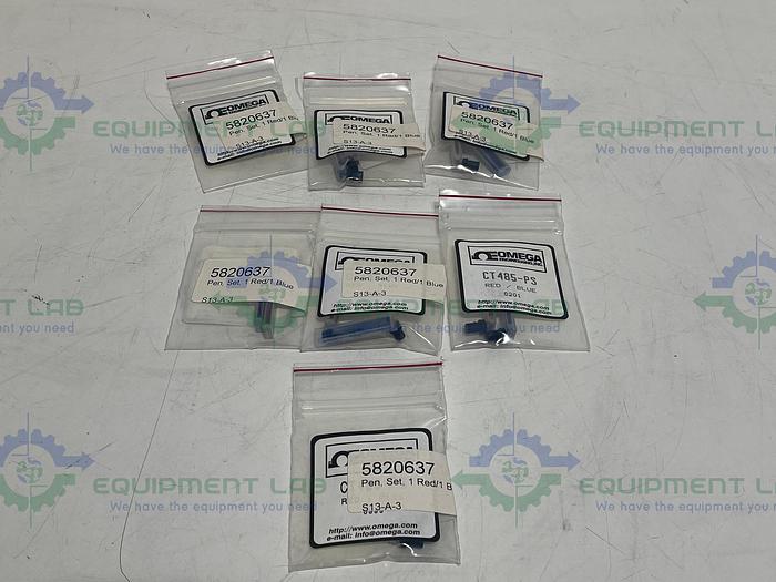 Omega  CT485-PS Blue Red Circular Chart Recorder Set