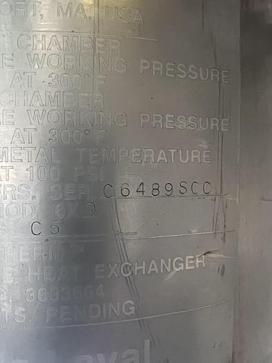 Refurbished CONTHERM 6"x9 Surface scrape heat exchanger