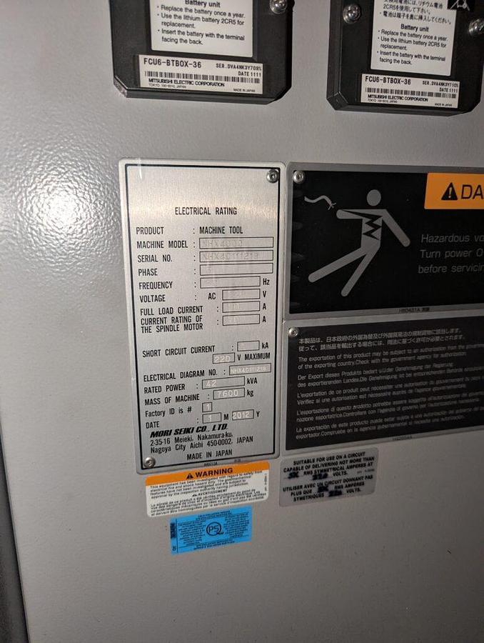 Used Mori Seiki NHX4000