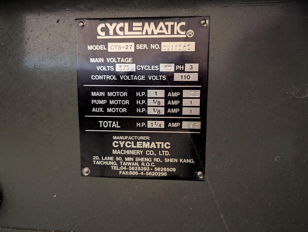 Used 1989 Cyclematic CTS-27EVS