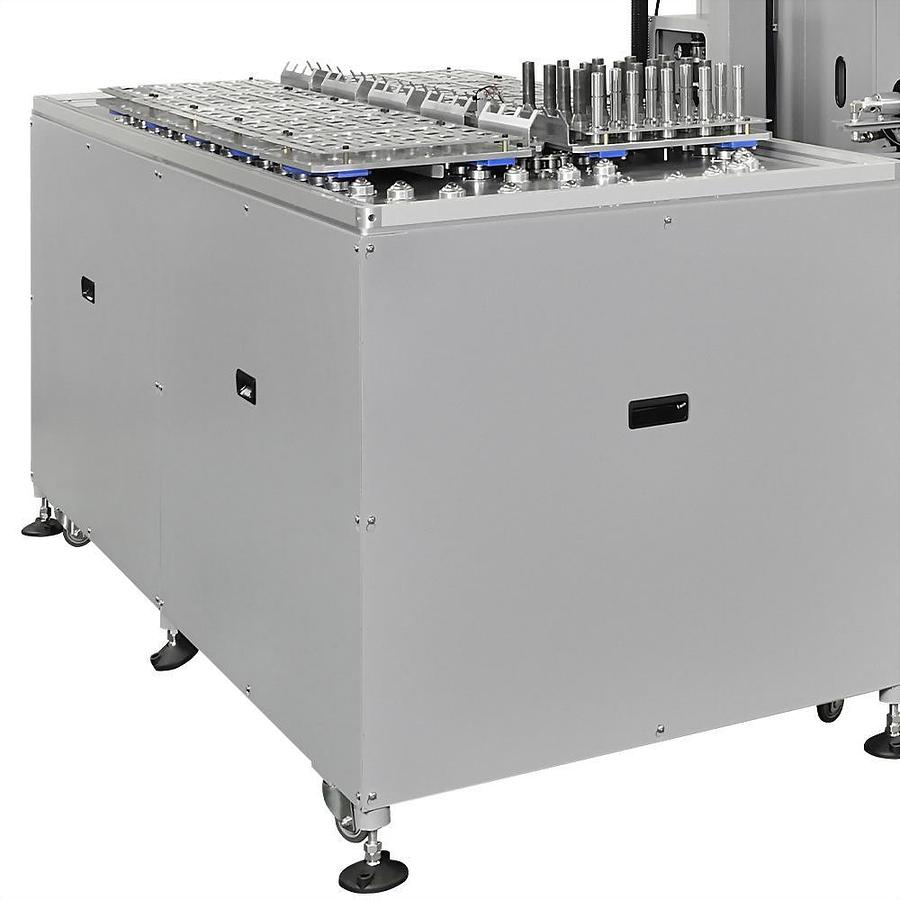 Multi-pallet customized workpiece template rotary work stocker