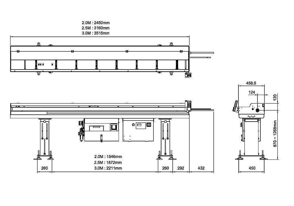MINI Magazined-type Hydraulic Long Bar Feeder