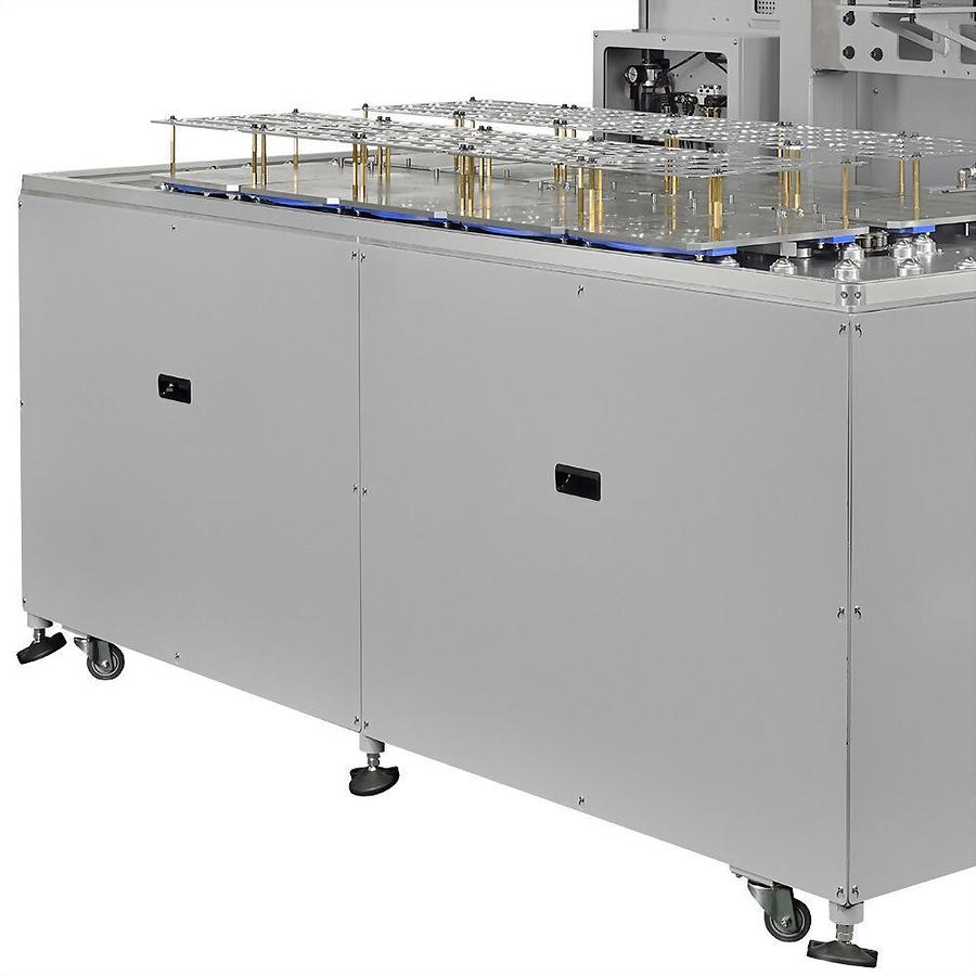 Multi-pallet customized workpiece template rotary work stocker