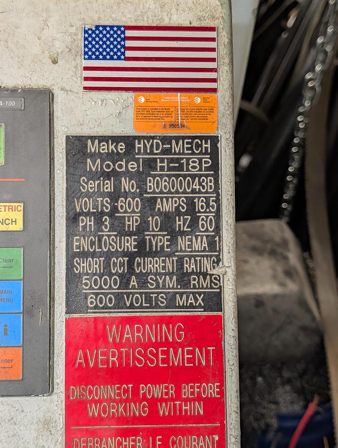 Used 2000 Hyd-Mech H-18