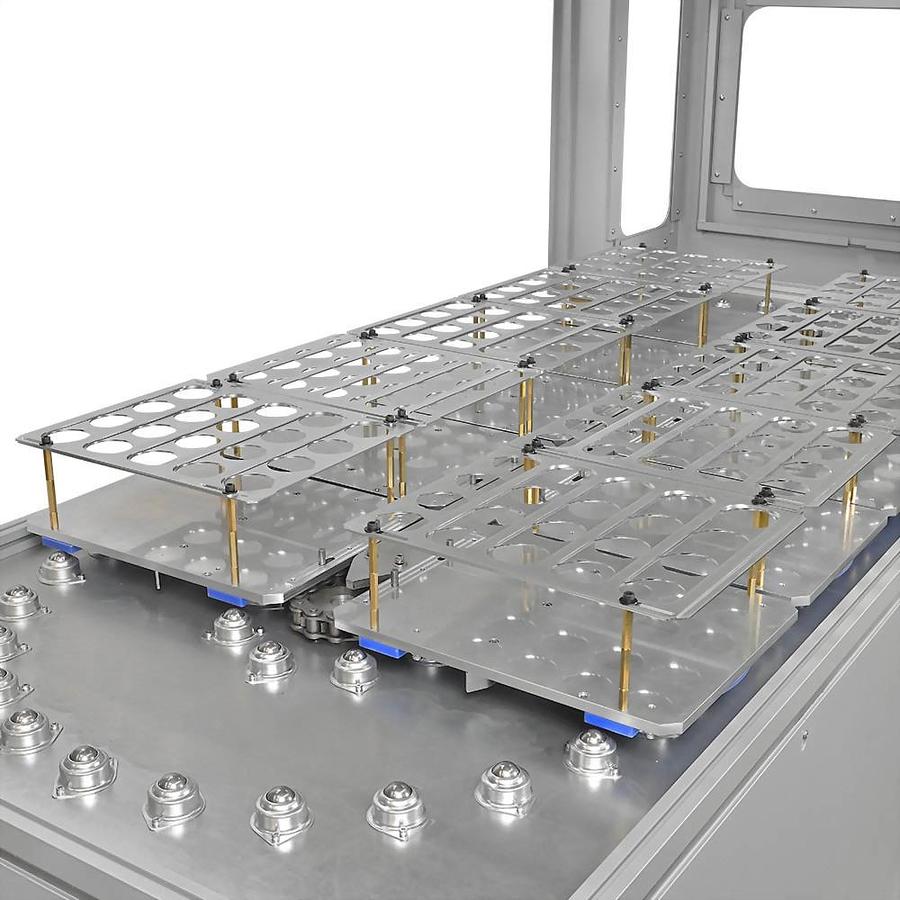 Multi-pallet customized workpiece template rotary work stocker