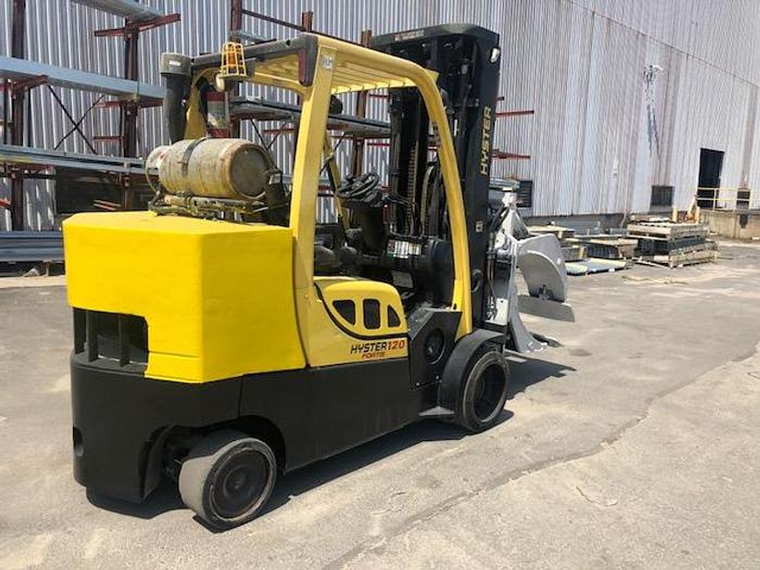 Used 12,000 LB HYSTER ROLL CLAMP TRUCK S120FTPRS W/ 60" OD ROLL CAPACITY MFG. (2006)