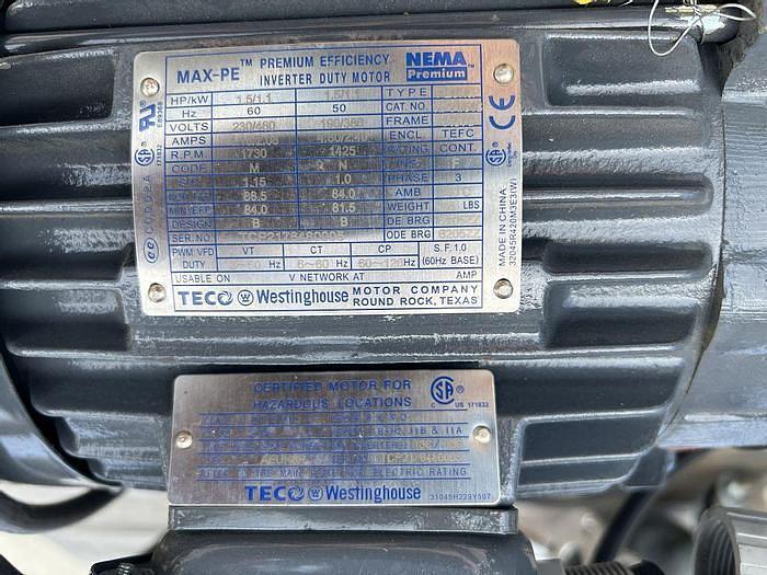 Used 370 GALLON (1400 LITER) T & C AGITATED REACTOR - 316L S/S - JACKETED