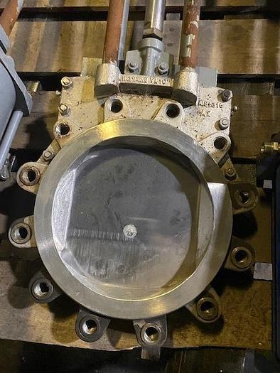 Used 10" WEY PNEUMATIC KNIFE GATE VALVE S/S