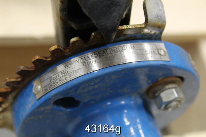 Used Max Seal Inc. 6" Hand Operated Butterfly Valves #43164