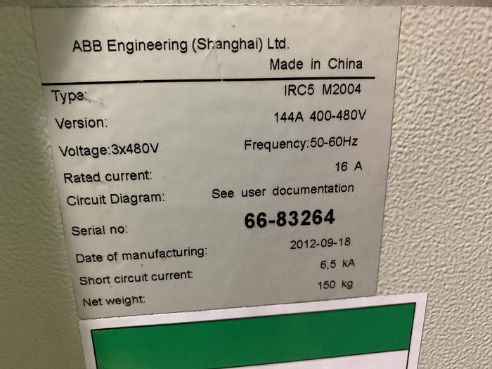 Used 2012 ABB IRB 6640 235/2.55