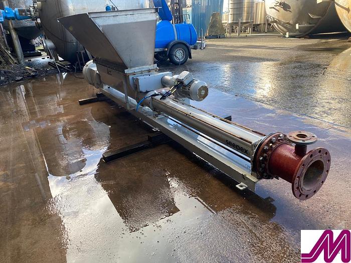 Used 2002 Seepex BTI Size 35 Progressice Cavity Pump with Hopper