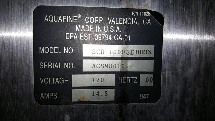 Used Filter, UV, Aquafine, Mdl SCD-1000, 316 S/st, 800 GPM #A740573