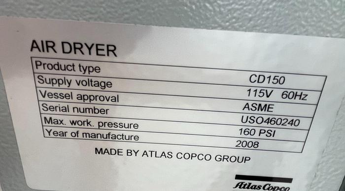 Used 2008 ATLAS COPCO ATLAS COPCO CD150