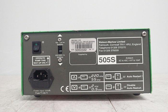 Used Watson Marlow 505S Digital Peristaltic Pump  41000000010