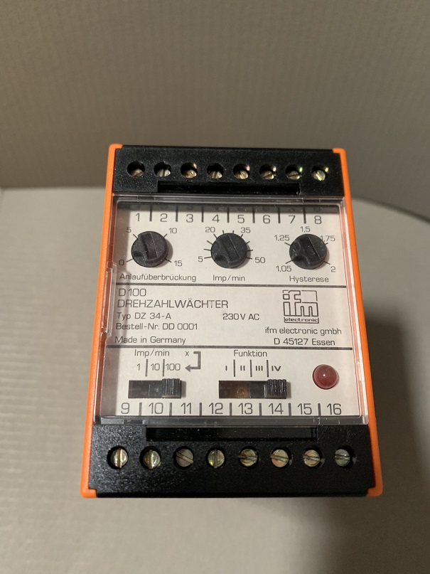 Used IFM Electronics Number of Revolutions Control DZ 34-A