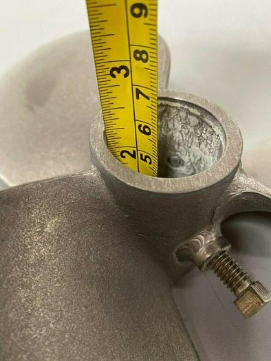 Used Stainless Steel 3 Blade Tank 9.25" Mixing Propeller 1.75" Shaft OD