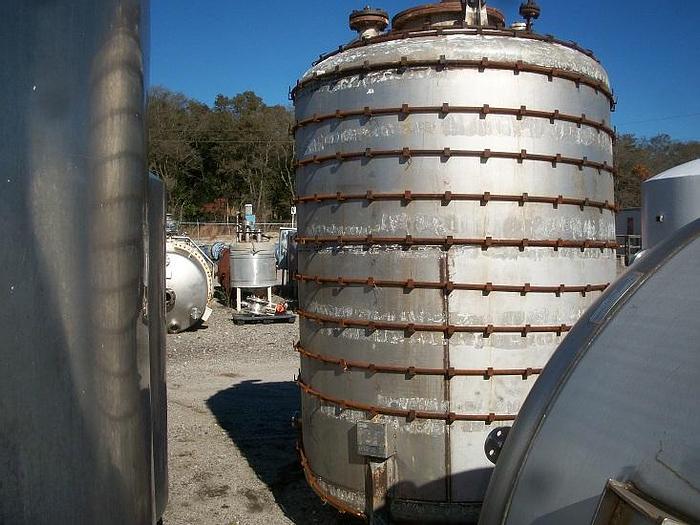 Used Circleville Metal Works Inc. approximately 1500 gallon 316 stainless steel vertical tank