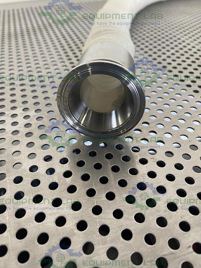 Used Sani Tech STHT-W-CO 44.5" Silicone Hose w/ 2" Sanitary Fitting