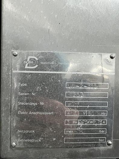 Used DORIT  VV -2- 300 Horizontal Vacuum Tumbler