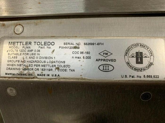 Used Mettler Toledo 2888 Stainless Steel Floor Scale 42" x 42" w/ Roll up Ramps
