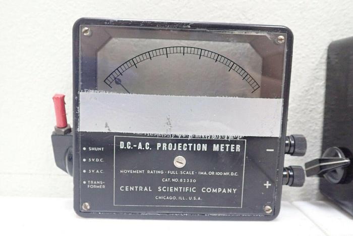 Used Lot of 2 Central Scientific Company 82550 DC-AC Projection Meters