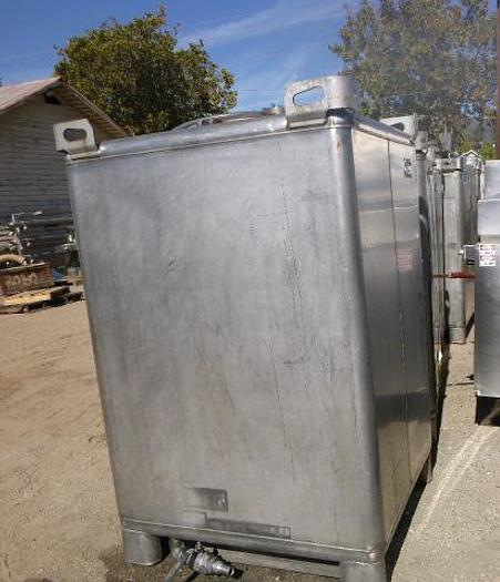 Used Bin, Tote, 75 CF, 550 Gallon, Stainless Steel, Metal Craft, IBC Tote #S744872