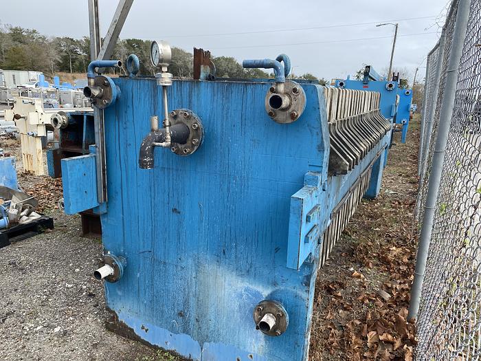 Used Used Perrin approximately 60 cu. Ft. recessed plate filter press