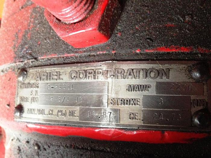 Used Item 0541 : Sullair 900CFM / 350PSI Air Compressor & Ariel JPG/2 Booster Combo