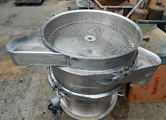 Used 24″ KASON SCREENER – 1 DECK – S/S – ON STAND WITH CASTERS (#9798)