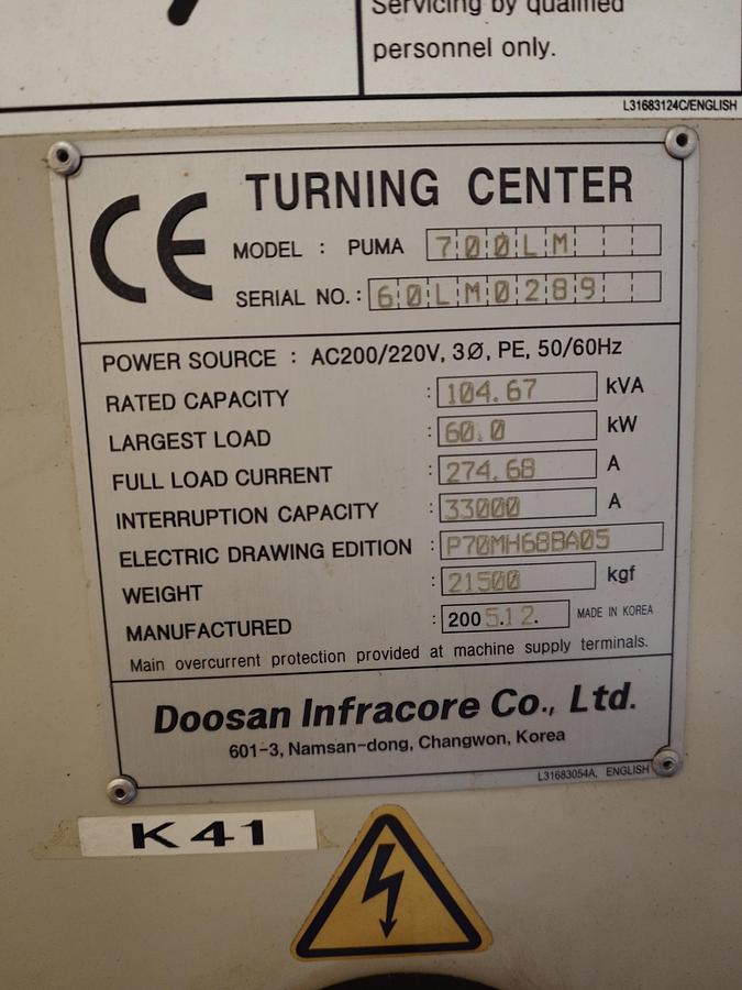 Used 2006 Doosan Puma 700LMB