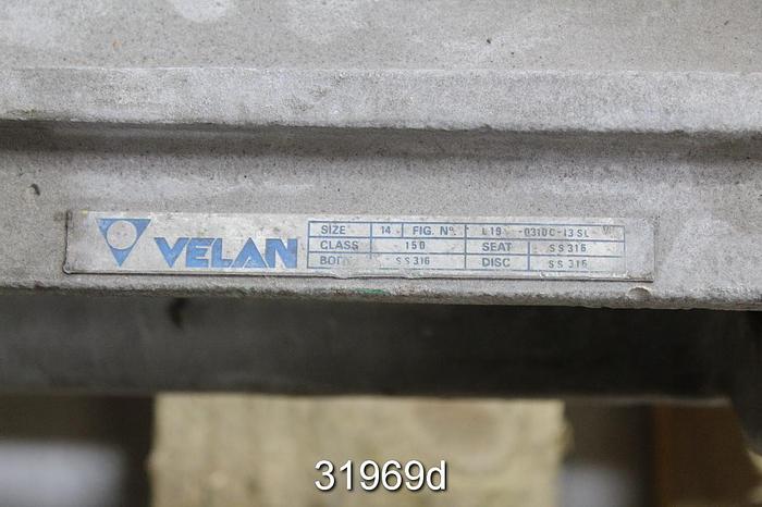 Used Rovalve 14" V-Port Hand Operated Knife Gate Valve #31969