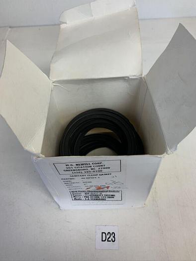 LOT OF (13)) 3" FKM SANITARY TRI-CLAMP GASKETS, BLACK *NEW* OPEN BOX!