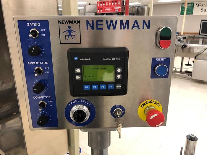 Used Labeler, Pressure Sensitive, Newman, Mdl NV2, WrapLabeler, Pressure Sensitive, Newman, Mdl NV2, Wrap #S742624