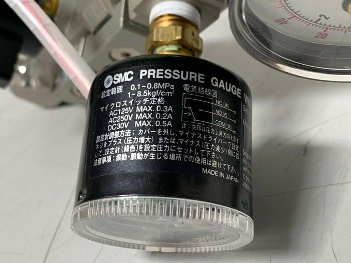 Used SMC NAW3000 Filter Regulator & NVHS3000 Valve w/ Pressure Gauges & 1" Fittings