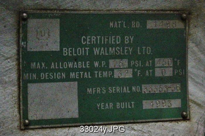 Used Beloit Fourdrinier 95" Wire Width Paper Machine #33024