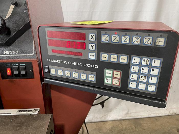Used Starrett 14" Optical Comparator with Quadra-Chek 2000 Digital Read Out HB350