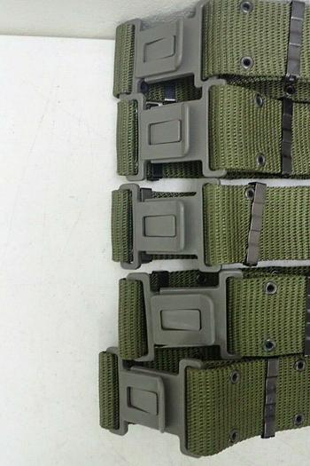 Used Lot of 10 U.S. Military LC-2 Green Pistol Belts, Size Medium, Waist Under 30"