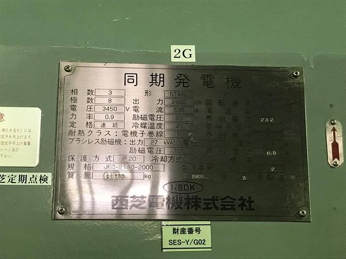 Used Niigata 18V22AG gas generator two sets in excellent working condition.