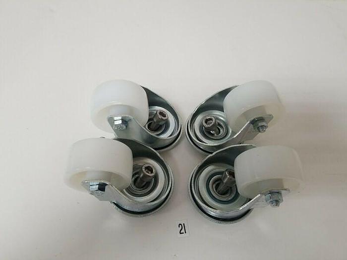 Lot of 4 Blickle LER-PO 75G Swivel Casters 3" Nylon Wheel, Bolt Hole Mount