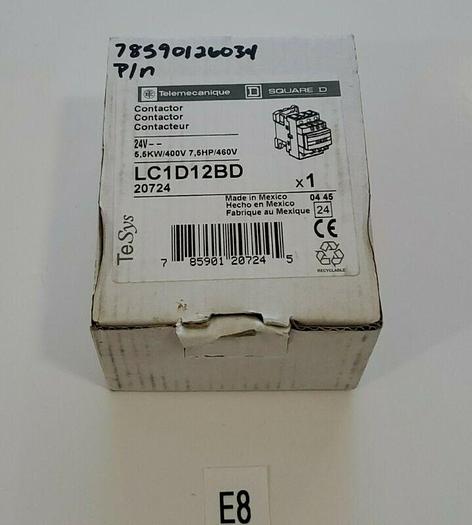 *NEW IN BOX* Square D LC1D12BD Contactor 5,5KW/400V 7,5HP/460V + WARRANTY!