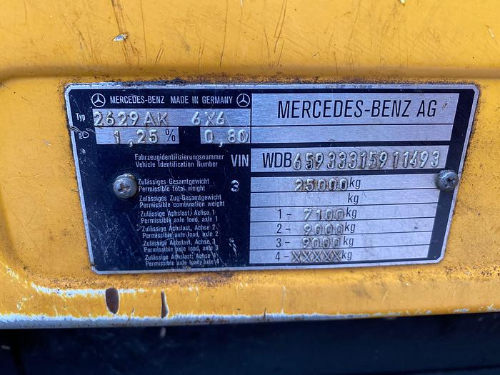 Gebruikt 1992 MERCEDES BENZ 2629 6x6 kipper