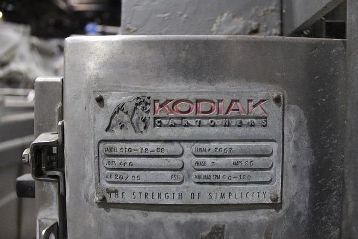 Used Kodiak Horizontal End Load Cartoner, Stainless steel 510-12-SS