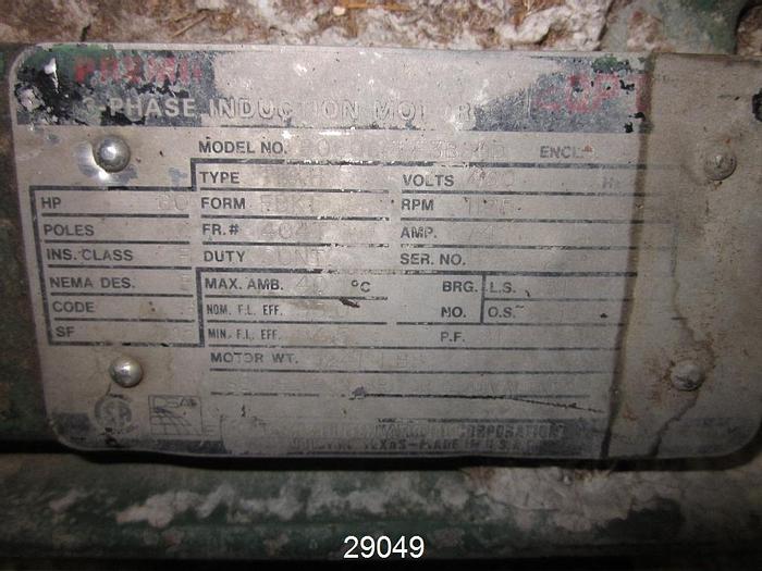 Used Toshiba B0606FLF3BSHD AC Motor, 60 Hp, 460 Volts #29049