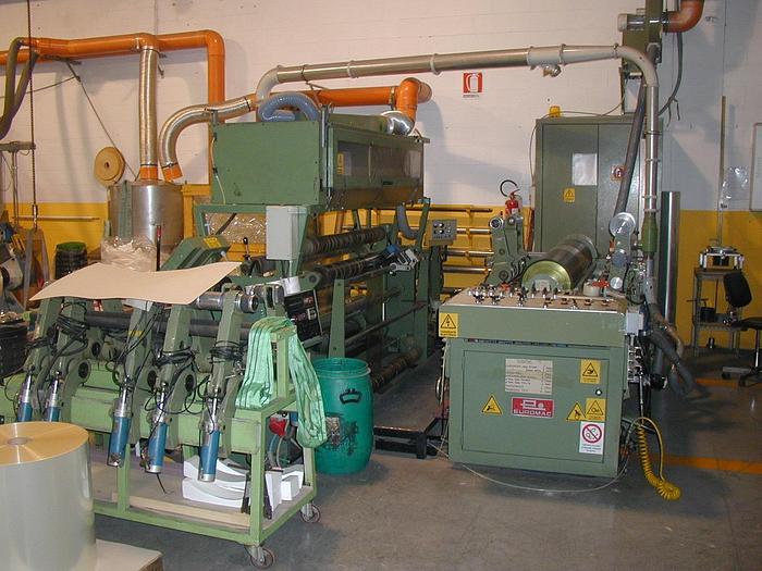 Used (assembled but no longer visible in production) Euromac slitter mod. TB520  1600 mm (for film)