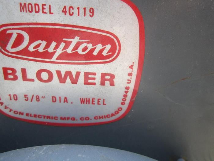 Used Blower, 1.5 HP, Fan, Dayton, Mdl 4C119, 460V, C/st #S739970